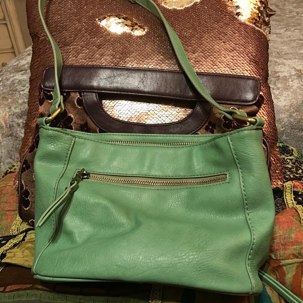 MMS design studio mint green faux leather purse - Picture 3 of 9
